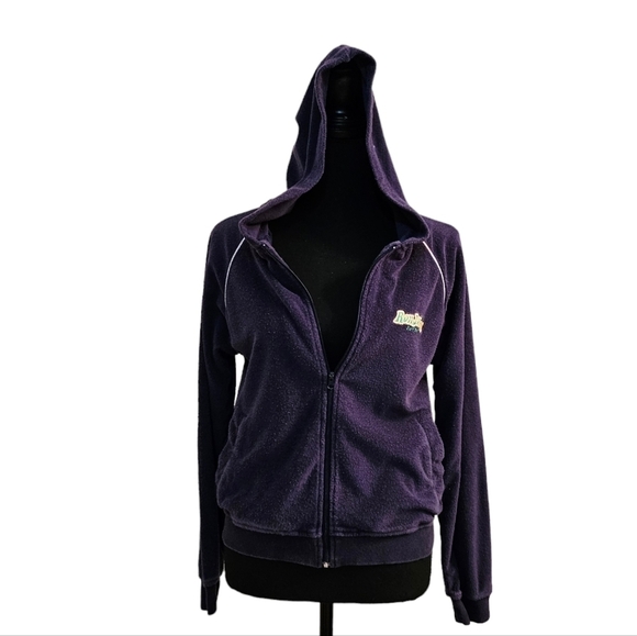 Ron Jon Surf Shop Terry Cloth Hooded Zip Up Track Jacket Dark Blue Size S - Picture 4 of 8